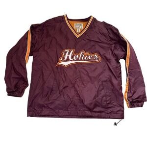 Steve & Barry's Virginia Tech Hokies Windbreaker Jacket Mens XL Maroon vintage